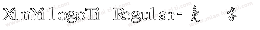 XinYilogoTi Regular字体转换